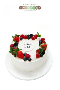  Tort Biały z Owocami