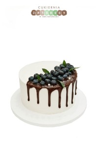  Tort Klasyczny Drip Cake z Borówkami