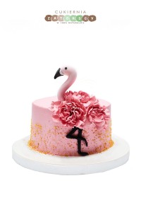 Tort Flaming Z Żywymi Kwiatami