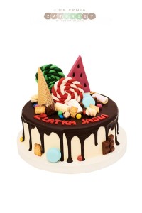 Tort dla dzieci z Lizakami Arbuzem