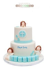 Tort Na Chrzest Aniołki
