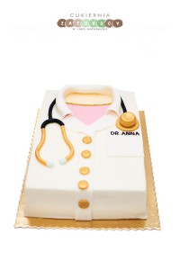 Tort Lekarka Fartuch Stetoskop
