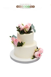 Tort Z Żywymi Kwiatami Dwupiętowy
