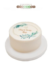 Tort z opłatkiem Na Chrzest Święty