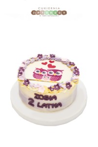 Tort mini z opłatkiem Sowy 