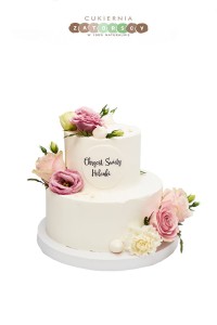 Tort Na Chrzest Dla Dziewczynki Z Żywymi Kwiatami