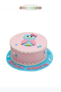 Tort mini na roczek Sowa