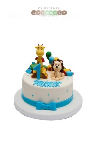 Tort na roczek Zwierzaki