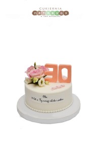  Tort na 30-ste Urodziny dla Kobiety z Żywymi Kwiatami