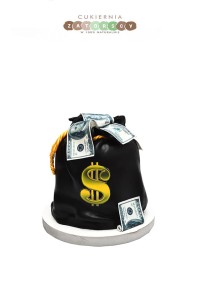 Tort  Worek Pieniędzy z Dolarami 3d