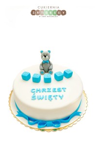 Tort na chrzest Miś