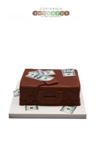 Tort okolicznościowy Walizka z Dolarami