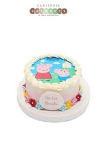 Tort mini z opłatkiem Świnka Peppa