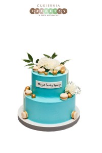 Tort Na Chrzest Dla Chłopca Niebieski