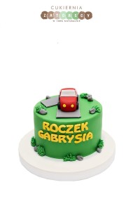 Tort mini na roczek Samochodzik