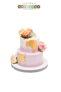 Tort z Żywymi Kwiatami Mapa Świata Samolot