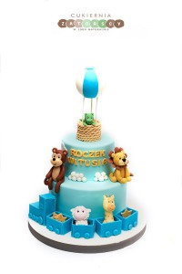 Tort na Roczek Zwierzęta Dla Chłopca