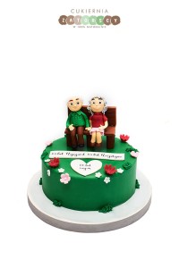 Tort okolicznościowy na Rocznicę z Babcią i Dziadkiem