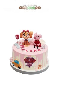  Tort  Psi Patrol dla dziewczynki Skye  i Świnka Peppa