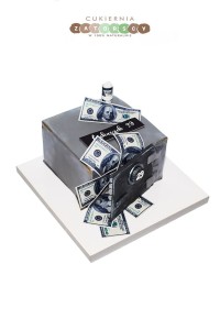  Tort Sejf z Dolarami dla Mężczyzny 3d