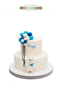 Tort na roczek Miś z Balonami