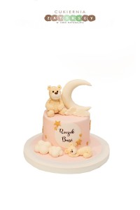  Tort Na Roczek dla Dziewczynki Misie Księżyc