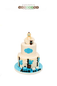 Tort na chrzest z Dzidziusiem