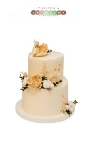 Tort Ślubny Suszone Kwiaty