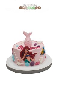  Tort Arielka Syrenka  Różowa