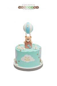 Tort Na Roczek dla Chłopca Miś w Balonie