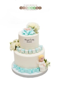 Tort Na Chrzest Dla Chłopca z Aniołami