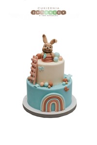 Tort z Królikiem Dwupiętrowy dla Chłopca