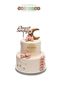Tort Na Chrzest Dla Dziewczynki z Misiami 