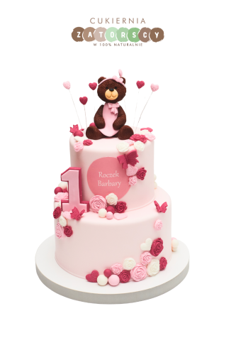 tort-na-roczek-dla-dziewczynki-dwupietrowy-z-misiem-rozowy-krakow-cukiernia-online-zatorscy-z-dowozem.png