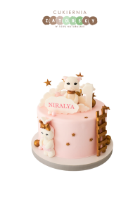 Tort na Roczek z Kotkami