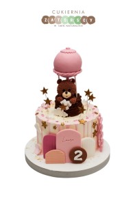 Tort Miś Balon dla Dziewczynki