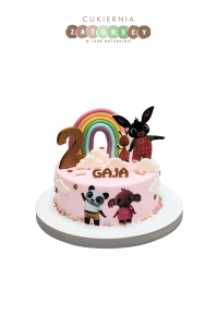  Tort  Królik Bing Tęcza dla Dziewczynki