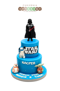 Tort Star Wars Lord Vader Mistrz Yoda 