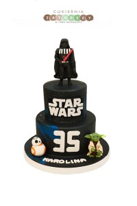 Tort Star Wars Lord Vader Mistrz Yoda 