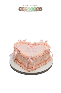 Tort Serce w Kremie Kokardy dla Kobiety
