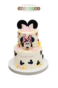 Tort Na Roczek Myszka Minnie dla Dziewczynki