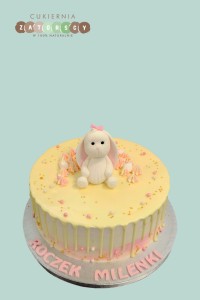 Tort mini na roczek Zajączek