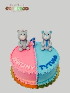 Tort na roczek dla bliźniąt
