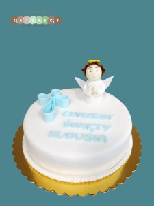  Tort na chrzest z Aniołkiem