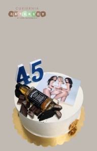  Tort mini ze Zdjęciem Kobiet i Butelka Whisky 