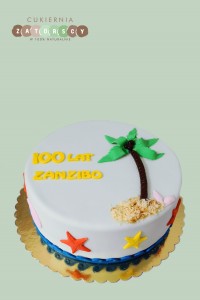 Tort okolicznościowy z Wyspą i Palmą