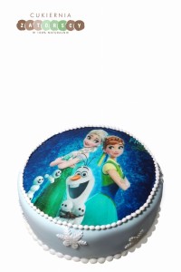 Tort z opłatkiem mini Kraina Lodu