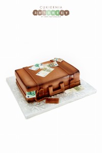 Tort okolicznościowy Walizka z Euro