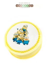 Tort z opłatkiem Minionki 