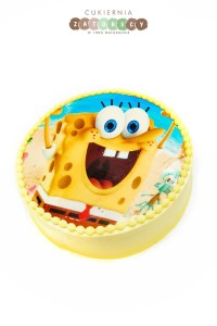 Tort z opłatkiem SpongeBob